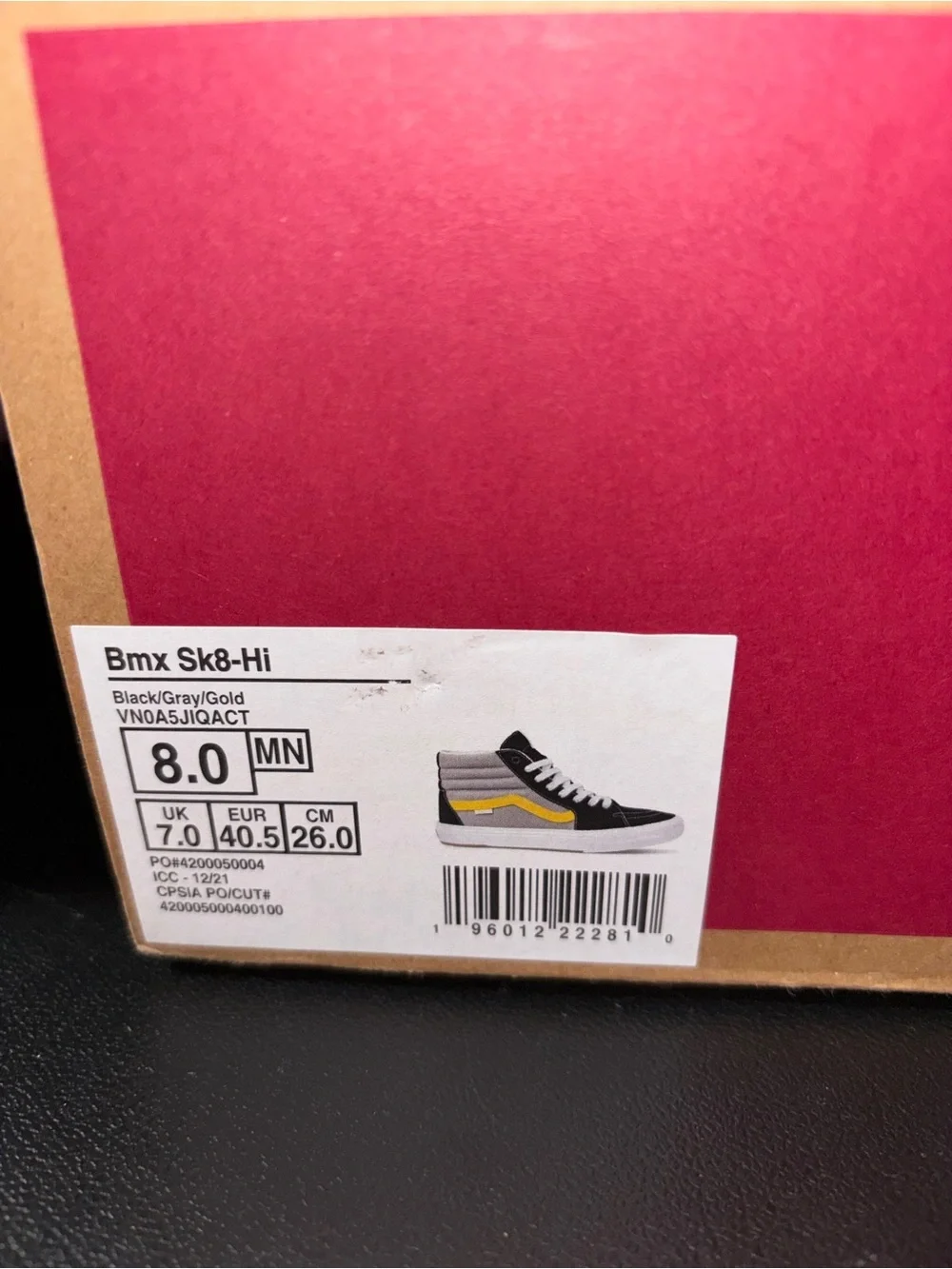 Vans BMX Sk8-Hi sz 8.0 Men’s 9.5 Woman